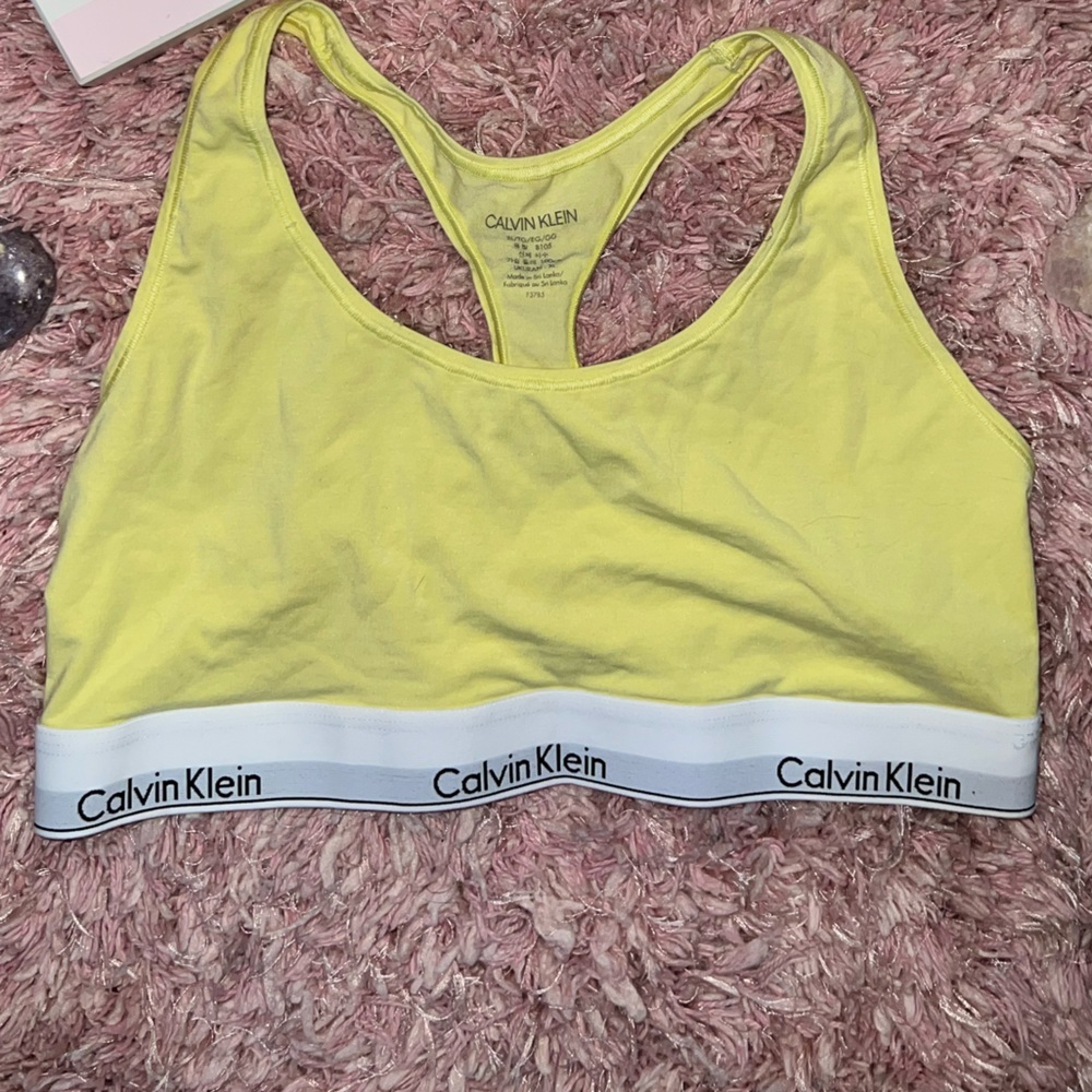 Calvin Klein Sports Bra Yellow XL